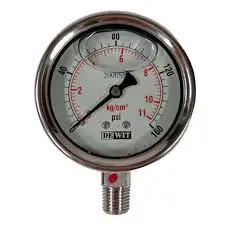 MAN. EN AC. INOX CARAT 160mm, 0-25Kg/cm