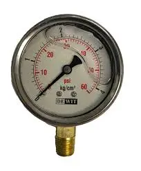 MANOMETRO EN AC. INOX, CARAT.2.5", 0-4Kg MCA DEWIT