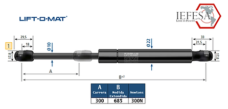 AMORTIGUADOR STABILUS LIFT-O-MAT