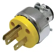 CLAVIJA ENTRADA RECTA ATERRIZADA 15A 127V AMARILLA, MCA ARROW HART