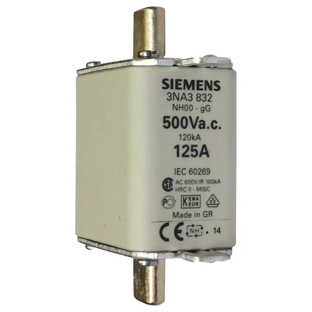 FUSIBLE NH00 DE 125A gG 500VAC 250VDC CO MCA SIEMENS