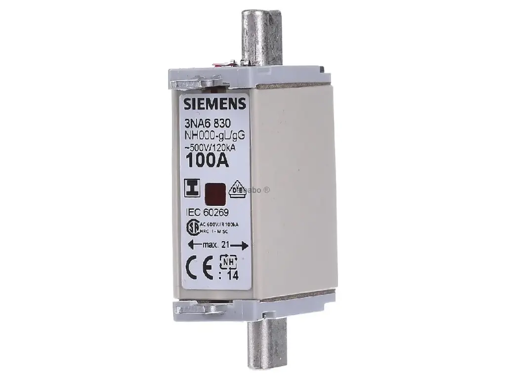 CARTUCHO FUSIBLE T 000 100A 500V GL-GG MCA SIEMENS