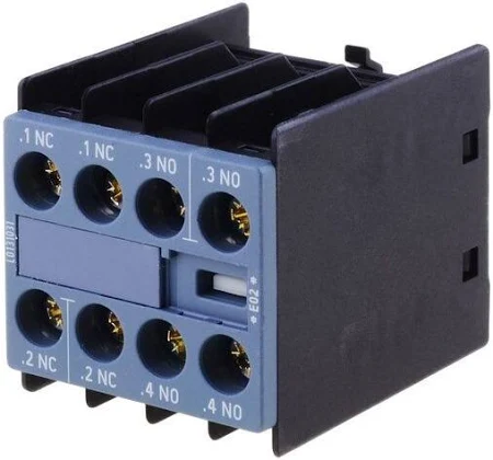BLOQUE DE CONTACTOS AUXILARES 2NA+2NC PARA CONTACTORES 3RT2 Y 3RH2, BORNE DE TORNILLO, MCA SIEMENS