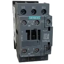 CONTACTOR IEC DE POTENCIA 25A 400V CONTACTOS AUXILIARES 1NA+1NC 220VAC 3 POLOS, TAMAÑO S0, MCA SIEMENS