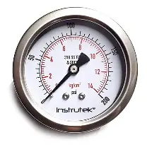 MANÓMETRO CARATULA DE 2.5", AC. INOX.