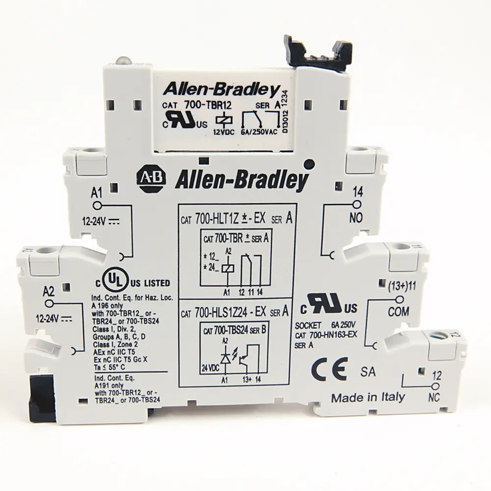 RELÉ DE BLOQUE DE TERMINALES TIPO CLEMA GP DE 24 VDC 6AMP  MCA ALLEN BRADLEY