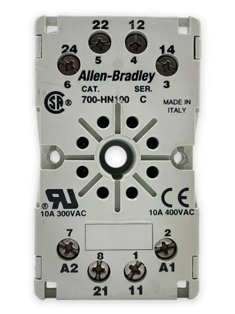 BASE PARA RELEVADOR DE CONTROL TIPOS HA 8 PATAS MCA ALLEN BRADLEY