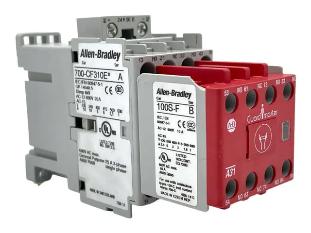RELEVADOR DE SEGURIDAD DE CONTROL 3NA 1NC BASE 24VDC MCA ALLEN BRADLEY