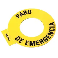 PLACA LEYENDA PARO DE EMERGENCIA
