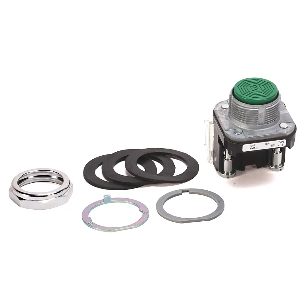 PULSADOR MOM.NO.IL.RASANTE 1 NA-1 NC COLOR VERDE MCA ALLEN BRADLEY 