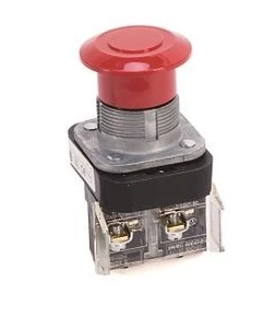 BOTON HONGO PUSCH-PULL 12V AC/DC ROJO 2N