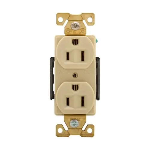 RECEPTACULO DUPLEX 15A 125V 2P 3HILOS COLOR MARFIL, MCA ARROW HART