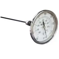 TERMÓMETRO BIMETÁLICO, CARÁTULA,3", VÁSTAGO 4", RANGO 0-150°C, MCA DEWIT