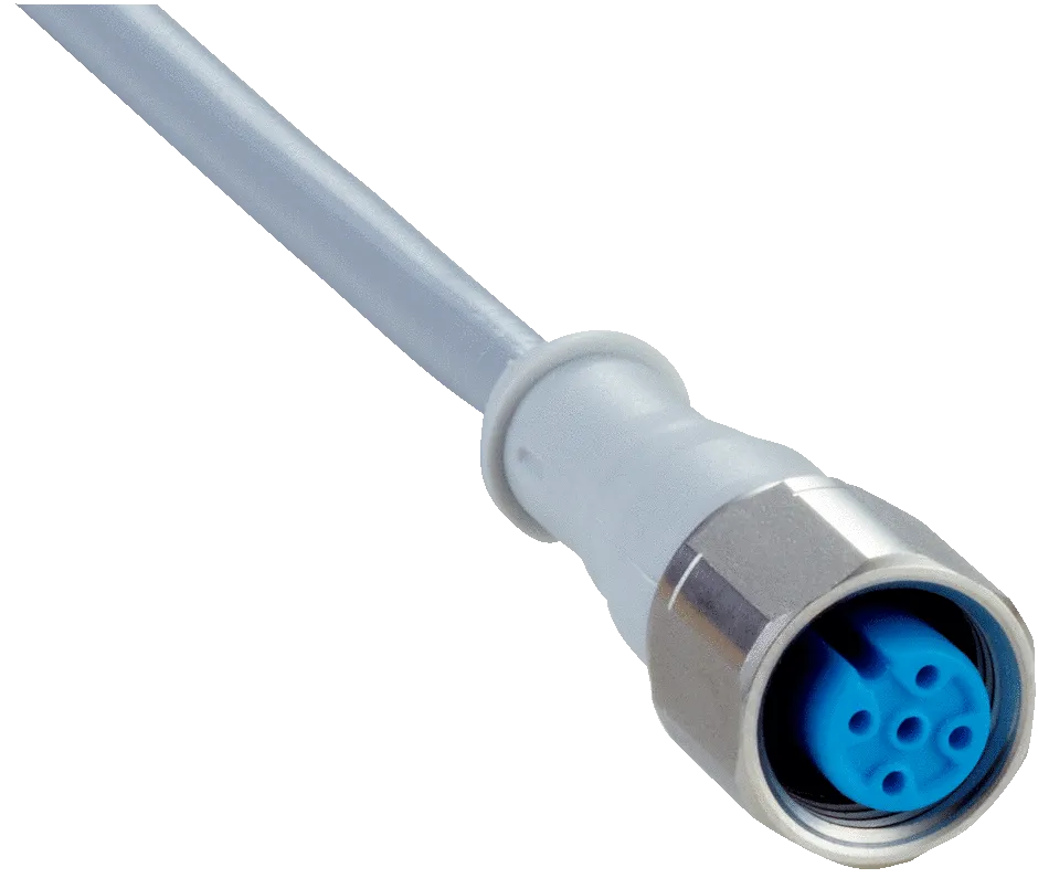 CABLE CONECTOR M12 4P RECTO IP69K 5M GRI MCA SICK