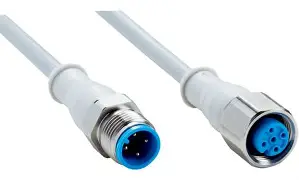 CABLE CONECTOR M12 4P RECTO IP69K 5M GRI