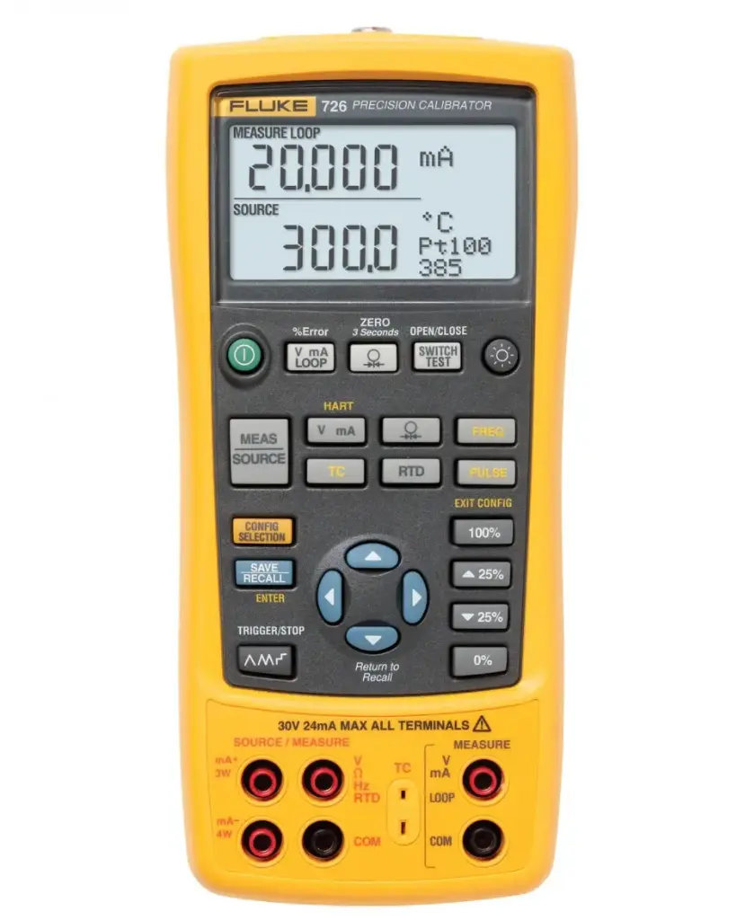 CALIBRADOR DE PROCESOS MULTIFUNCION DE PRESION PARA MEDIR Y GENERAR mA VOLS TEMPERATURA RTD FRECUENCIA OHMIOS MCA FLUKE