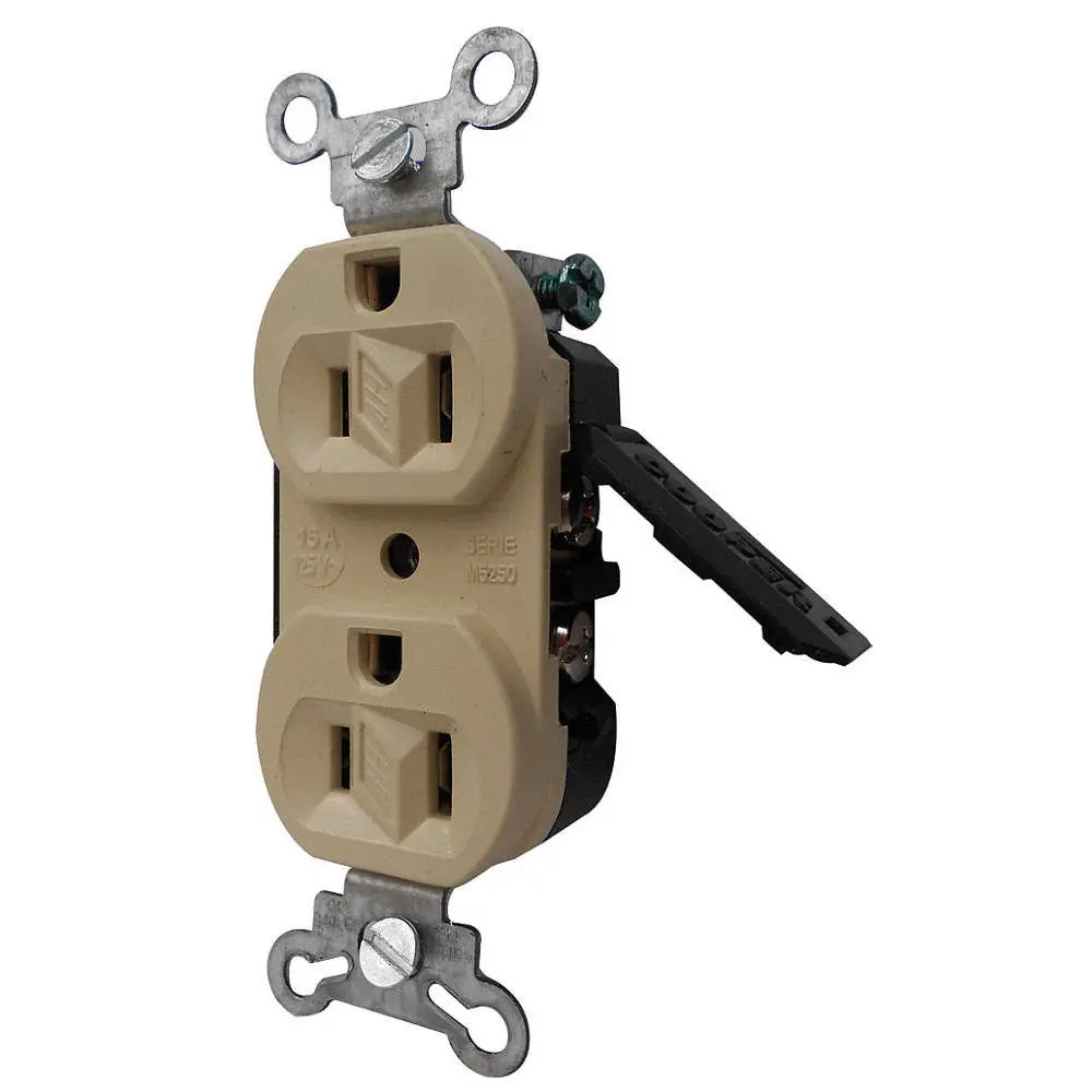 CONTACTO DUPLEX 15A 125VAC POLARIZADO MARFIL MCA ARROW HART