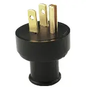 CLAVIJA DE HULE ATERRIZADA 2 P. MAS TIERRA, 15A, 125VAC, NEMA 5-15, MCA AROW HART