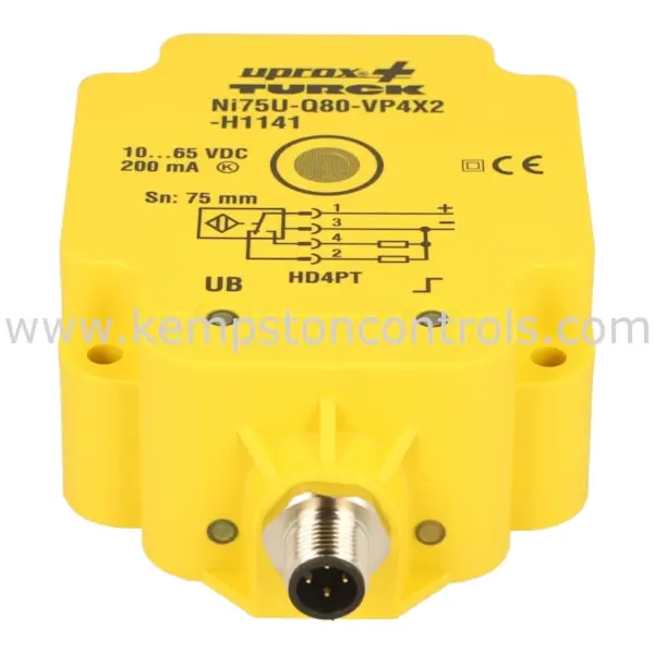 SENSOR INDUCTIVO RECTANGULAR SENSADO 75MM 10-65VCC SALIDA PNP CON CONECTOR M12 IP68 MCA TURCK