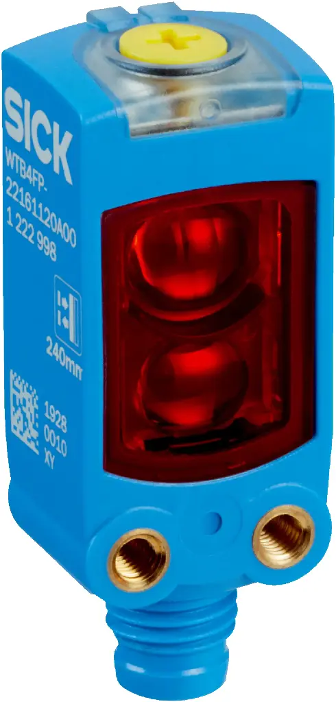 FOTOCELULA SUPRESIÓN DE FONDO 120MM DE DISTANCIA LUZ ROJA VISIBLE 10-30VCC IP67 SALIDA PNP/NPN MCA SICK