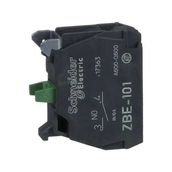 BLOCK DE CONTACTOS 1NA PARA BOTON PULSADOR DE 22mm, MONTAJE FRONTAL IP20, MCA SCHNEIDER