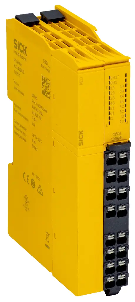 RELEEVADOR DE SEGURIDAD SIL3 2 ENTRADAS DE SEGURIDAD 24VCC MCA SICK