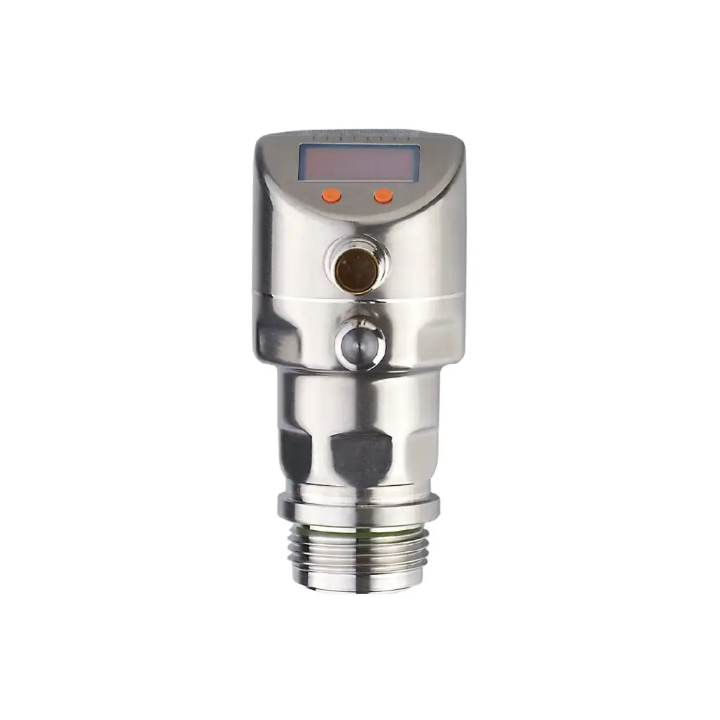 SENSOR DE PRESIÓN DE MEMBRANA Y CON PANTALLA, IP69K, 2 SALIDAS DIGITALES, 1 SALIDA ANALOGICA, RANGO -0.0124 A 0.25 BAR, MCA IFM