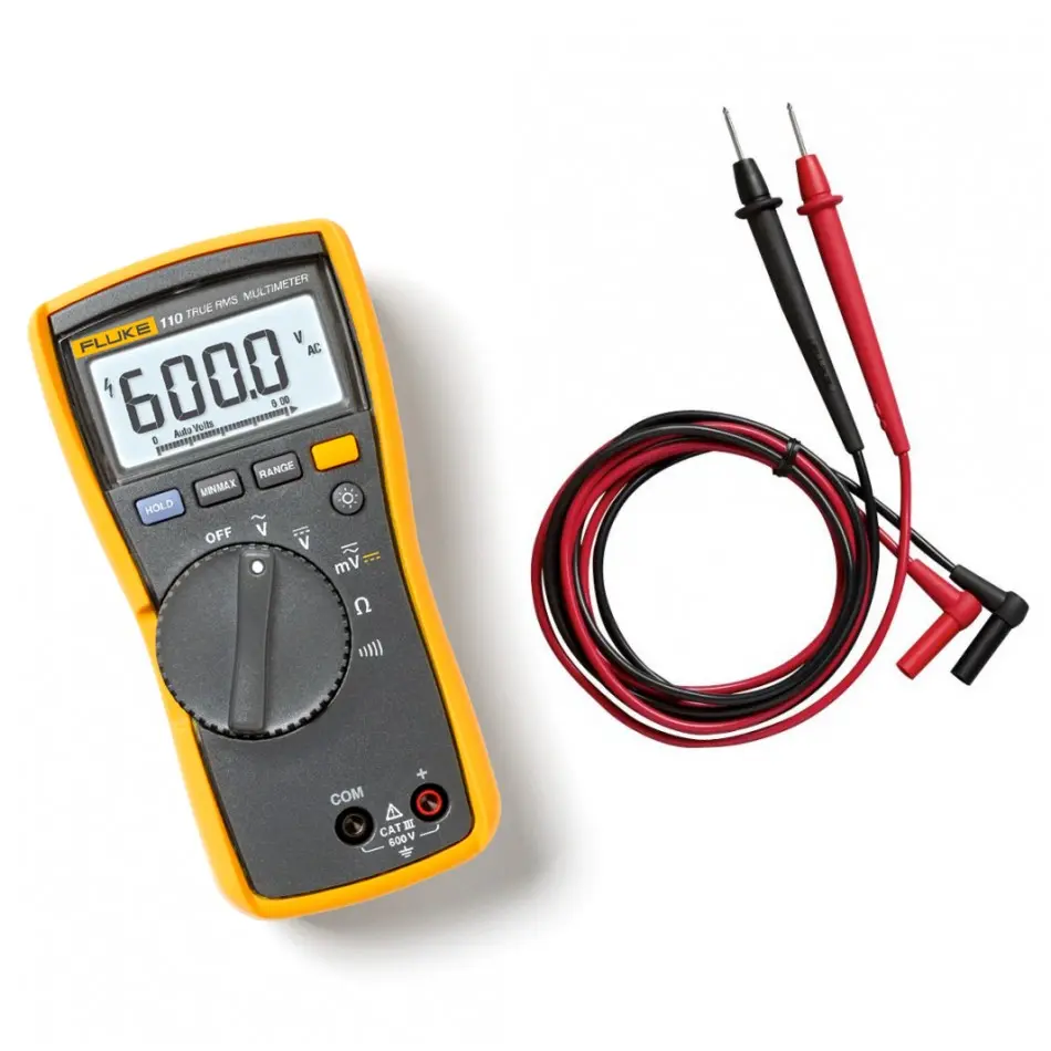MULTIMETRO DIGITAL DE VERDADERO VALOR EFICAZ 600V CC/CA MIDE RESISTENCIA mV CONTINUIDAD MCA FLUKE