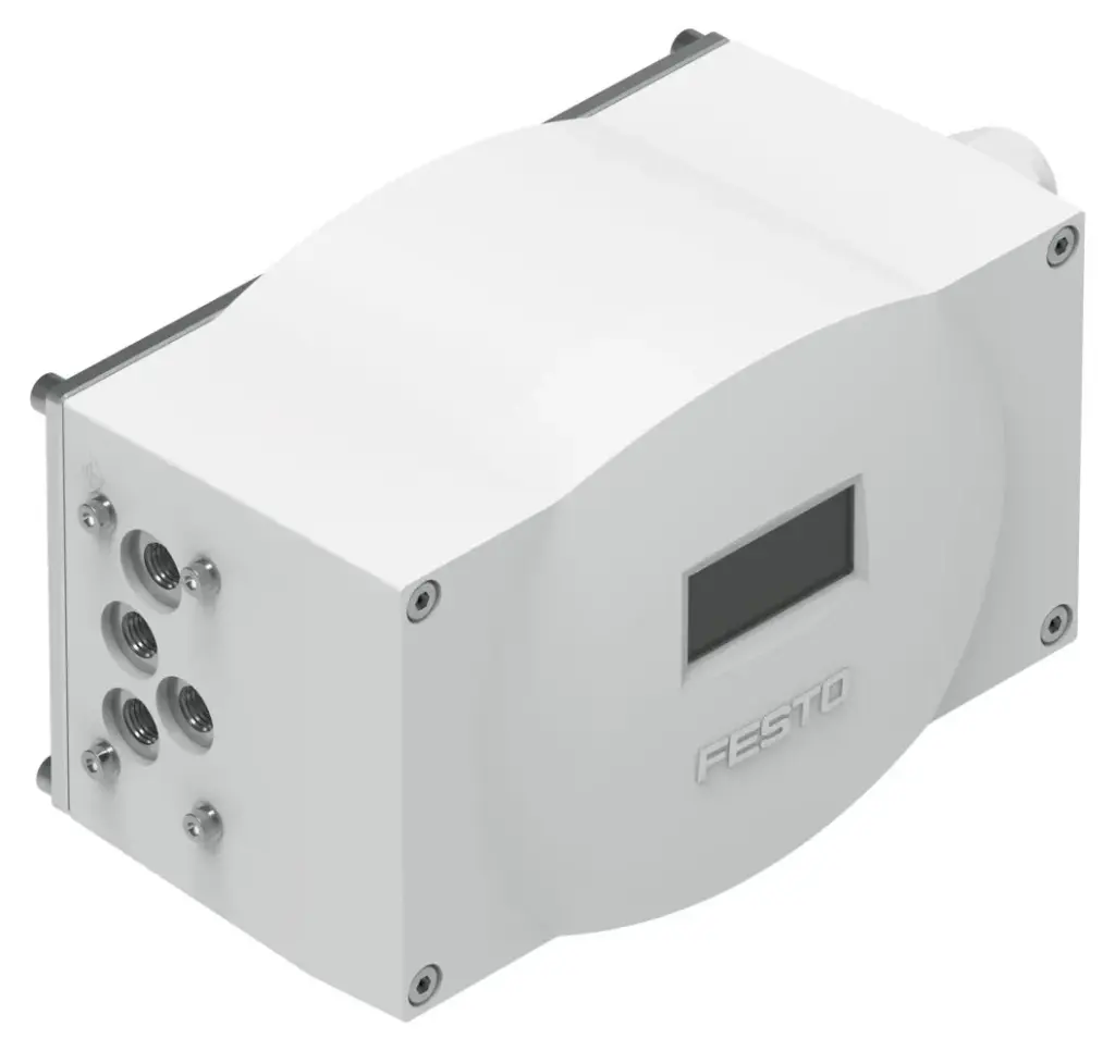 POSICIONADOR ELECTRONEUMÁTICO DE DOBLE EFECTO, CON DISPLAY DE 7 SEGMENTOS, ENTRADAS/SALIDAS ANALÓGICAS Y DIGITALES, CONEXIÓN NEUMÁTICO G1/8", MCA FESTO