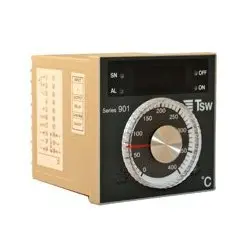CONTROL DE TEMP. ANALOGICO DE PERILLA 0°C a 400°C TIPO J PROPORCIONAL ACCIÓN INVERSA (CALENTAMIENTO) SALIDA A RELEVADOR 120/240VCA MCA TSW 