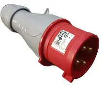 CLAVIJA RECTA 3P+T, 32A, 440/460V 11H ROJO, IP66/67, MCA LEGRAND