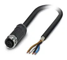 CABLE CON CONECTOR HEMBRA M12 ACODADO 4 POLOS, LONGITUD 2 METROS, IP67/IP69K, MARCADO ATEX, MCA IFM