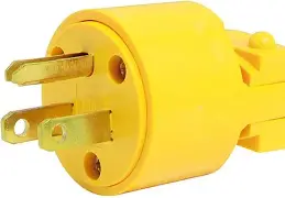 CALVIJA DE VINIL AMARILLO 2 POLOS 3 HILOS+T, 15A 125VAC, MCA ARROW HART