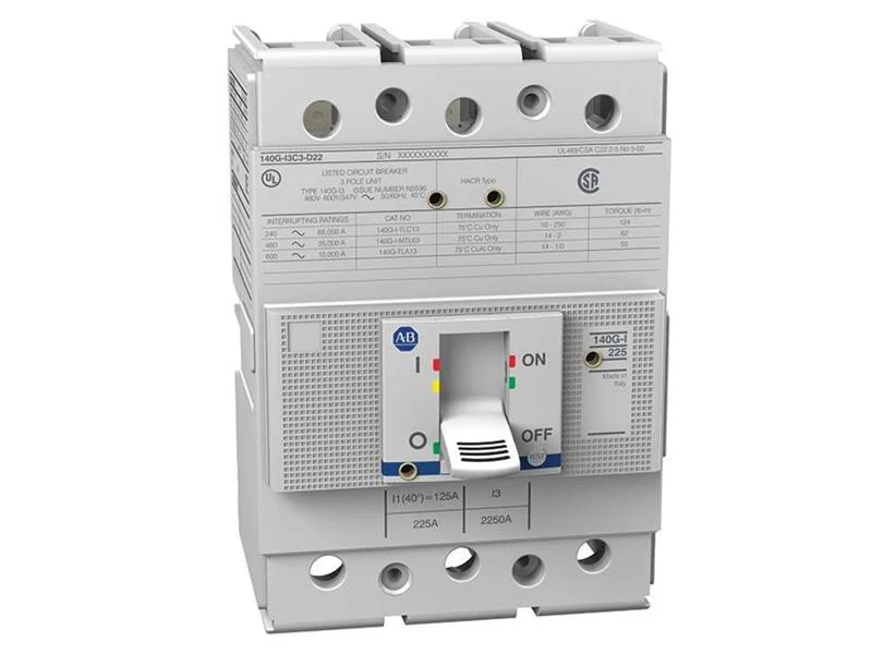 INTERRUPTOR TERMOMAGNETICO ENSAMBLADO CAJA MOLDEADA FRAME I; 3 POLOS 600V 150AMP MCA. ALLEN BRADLEY