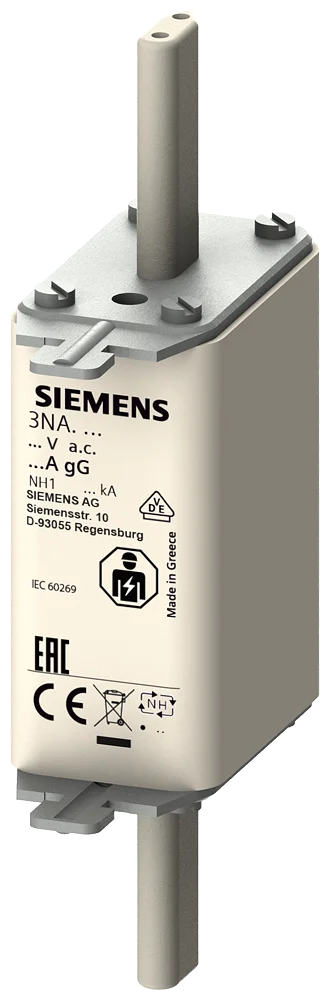 FUSIBLE TIPO NH 100A, 500VAC, CON INDICADOR DE FUSIÓN, MCA SIEMENS