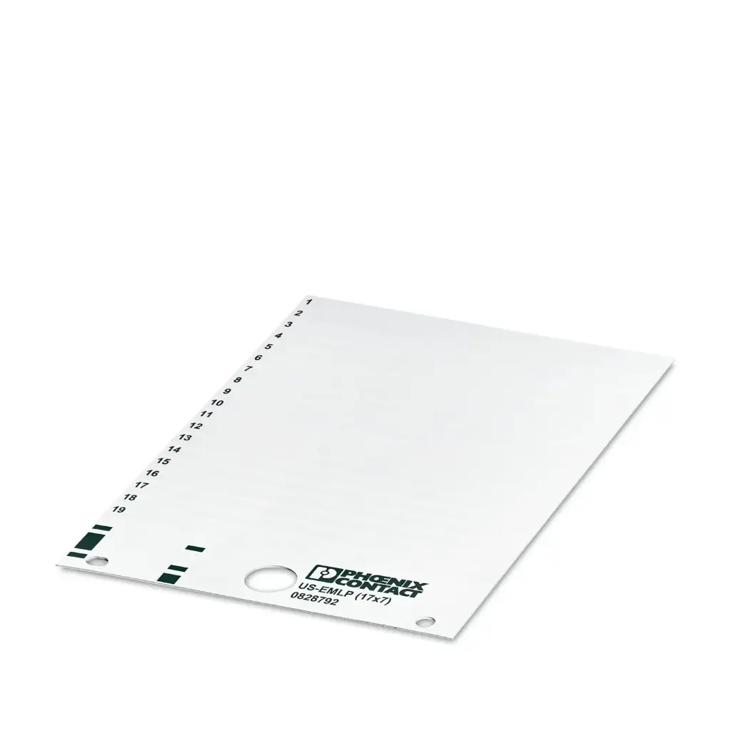 [828792]  THERMOMARK PRIME 2.0, TIPO DE MONTAJE: ADHESIVA, NÚMERO DE ETIQUETAS INDIVIDUALES: 114, ALTURA DEL CAMPO DE TEXTO: 7 MM, ANCHO DEL CAMPO DE TEXTO: 17 MM MCA PHOENIX CONTACT