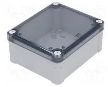 GABINETE ABS CON TAPA TRANSPARENTE 192x164x87mm, IP66, MCA SCHNEIDER