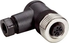 CONECTOR HEMBRA M12 5 PINES ACODADO CODIFICACIÓN "A", IP67, MCA SICK