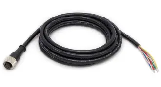 CABLE CONECTOR HEMBRA M12 DE 8 PINES RECTO, LONGITUD 5 METROS, IP67, VOLTAJE 30VDC, MCA BANNER