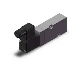 VÁLVULA SOLENOIDE 5/2 NAMUR A 24VDC, CONEXIÓN NEUMÁTICA 1/4", MONOESTABLE, CON TERMINAL DIN, MCA SMC
