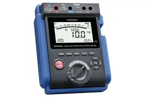 MEDIDOR DE AISLAMIENTO DE HASTA 10T OHMS, 5KV, CON ADAPTADOR INALAMBRICO, PRUEBAS PI, DAR, DD, SV, RAMPA Y TIEMPO, MCA HIOKI