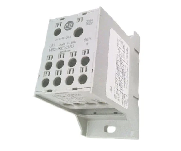 BLOCK DE ALIMENTACION ELECTRICA DE COBRE 335 AMP LINEA 8 P CARGA MCA ALLEN BRADLEY 