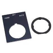 PLACA DE LEYENDA TRASNFERENCIA AUTOMATICA PLASTICO GRIS TIPO 4/4X MCA ALLEN BRADLEY 