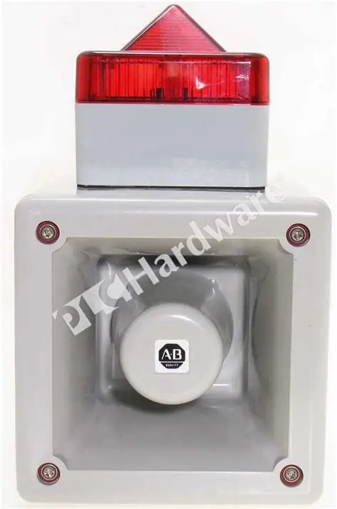 BOCINA INDUSTRIAL CON FARO 855H BASE ESTANDAR-ALIMENTACION POSTERIOR POR CONDUCTO MCA ALLEN BRADLEY 