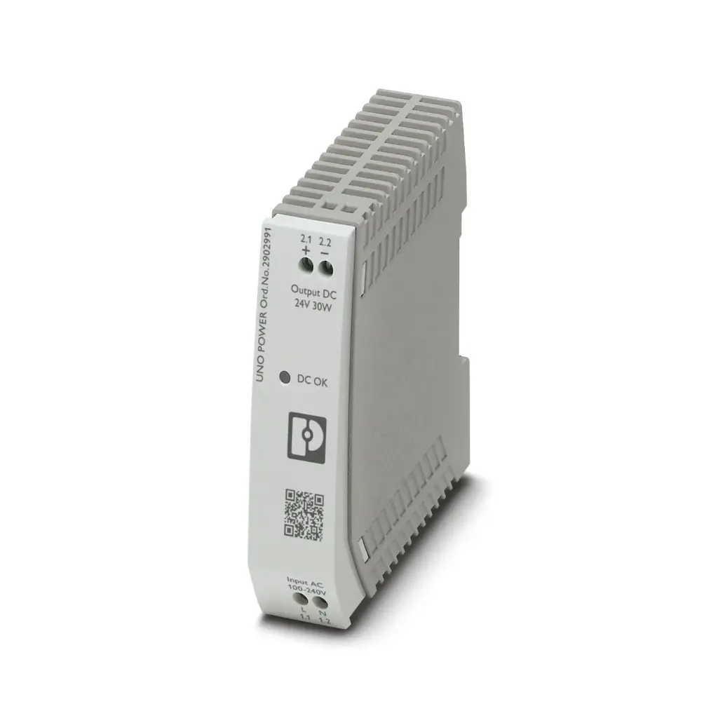 FUENTE DE PODER CONMUTADA DE 30W ENTRADA 100-240VCA, SALIDA 24VCD, 1.25A, MCA PHOENIX CONTACT