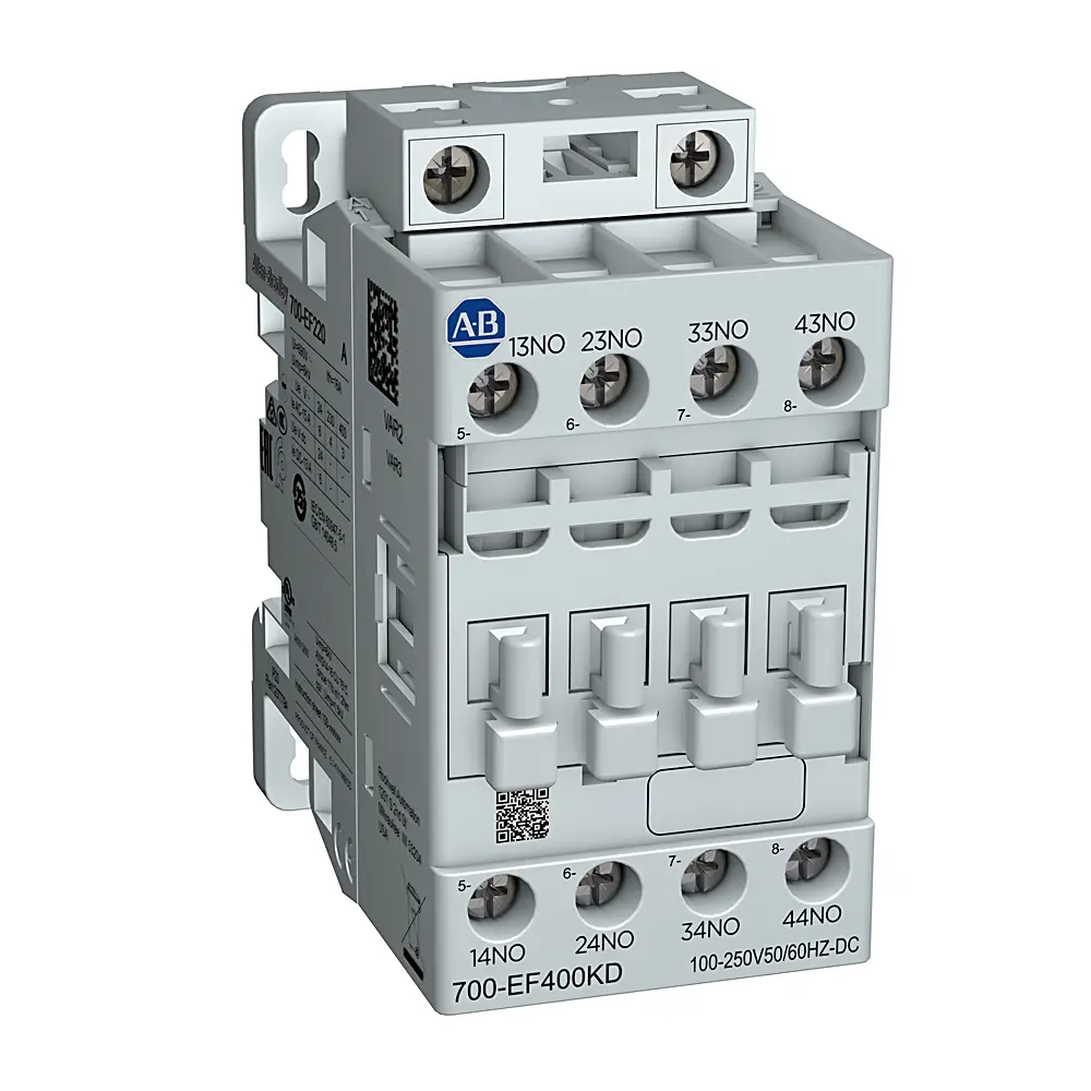 RELE DE CONTROL IEC 3 CONTACTOS NA 1 NC 100-250V 50-60HZ / 100-250V CC MCA ALLEN BRADLEY 