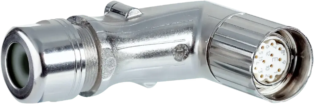 CONECTOR HEMBRA M23 12 PINES 90 GRADOS IP67 TPU MCA SICK