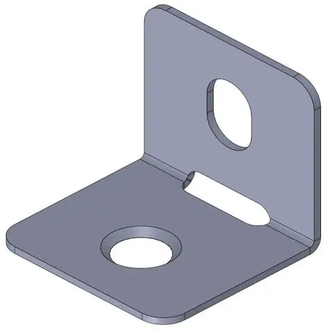 ANGULO DE FIJACION DEFORMABLE PARA DIFERENTES ANGULOS INOX 430 CORTE LASER Y DOBLEZ TAMBIEN CONTINE CHAFLAN EN EL BARRENO MCA ICAS