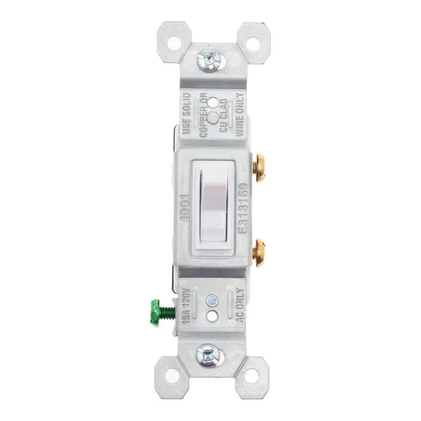 INTERRUPTOR SENSILLO DE PALANCA BLANCO COMMERCIAL MCA ELECTRIC 