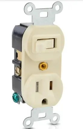 APAGADOR DE PALANCA CON CONTACTO POLARIZADO ATERRIZADO MCA IUSA 